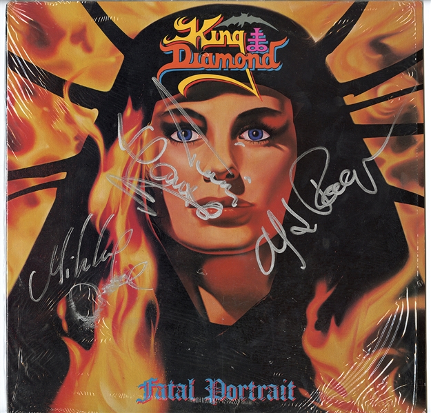 King Diamond "Fatal Portrait" Band Signed Album