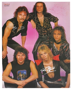 Scorpions Signed Pull-Out Magazine Poster