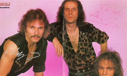 Scorpions Signed Pull-Out Magazine Poster