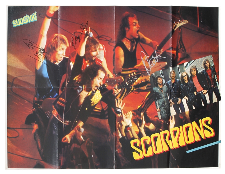 Scorpions Signed Pull-Out Magazine Poster