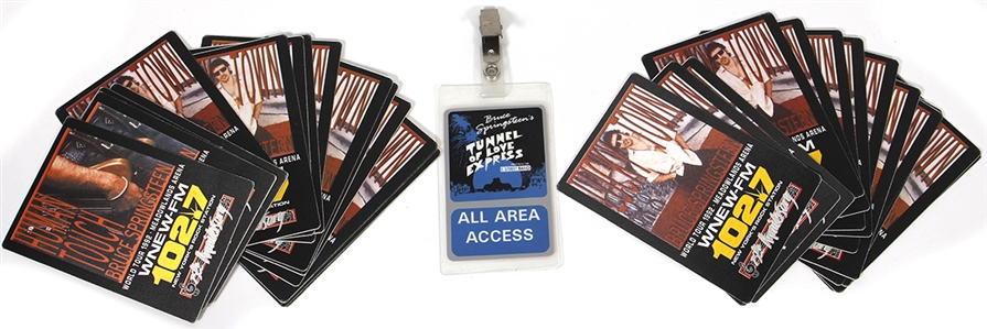 Bruce Springsteen Original 1988 Tunnel of Love Back Stage Laminate and 1992 World Tour Back Stage Passes