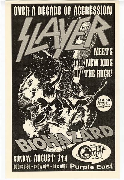 Slayer Original Concert Poster