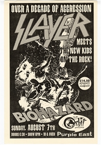 Slayer Original Concert Poster