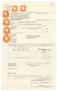 The Beatles Signed Individual Stock Certificate Contracts for 1969 Sale of NEMS Publishing with Queenie Epstein! (Caiazzo)