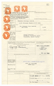 The Beatles Signed Individual Stock Certificate Contracts for 1969 Sale of NEMS Publishing with Queenie Epstein! (Caiazzo)