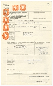 The Beatles Signed Individual Stock Certificate Contracts for 1969 Sale of NEMS Publishing with Queenie Epstein! (Caiazzo)