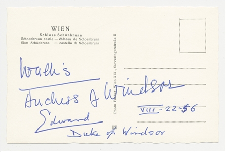 Edward VIII and Wallis Simpson’s Iconic Wedding 1937 Archive - Featuring Boxed Piece of Wedding Cake, Dried Pieces of Bridal Bouquet and Autographs