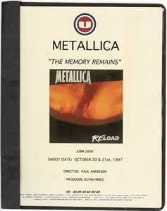 Metallica Original The Memory Remains Music Video Itinerary