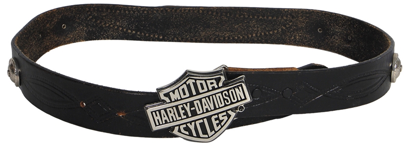 Slash Owned & Worn Harley-Davidson Motorcycles Leather Belt