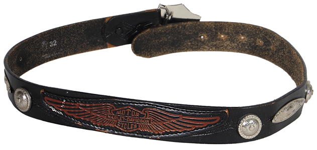 Slash Owned & Worn Harley-Davidson Motorcycles Leather Belt