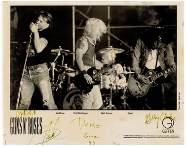 Guns N' Roses Signed Vintage Promotional Photograph