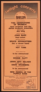 Bruce Springsteen Early Born To Run Tour Original 1975 Concert Flyer