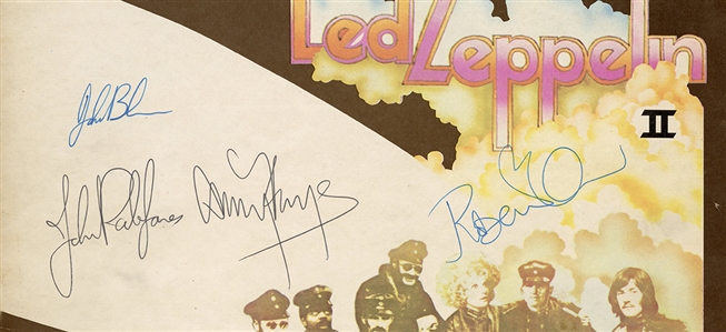 Led Zeppelin Beautifully Vintage Band Signed “Led Zeppelin II” (REAL)