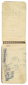 Shoeless Joe Jackson Owned & Handwritten Personal Penmark Notebook (Beckett Guaranteed)