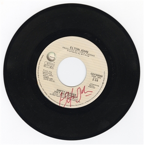 Elton John Signed “Empty Garden” Acetate 