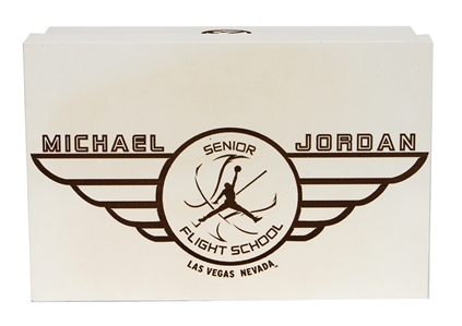 Michael Jordan Signed Custom Made Air Jordan Basketball Shoes Size 13 - Exclusively Made For Jordan For 2010 Flight School (UDA)