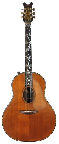 Fleetwood Mac Lindsey Buckingham “Mirage” Album Recording Session Used Custom Moller OV-6F Acoustic Guitar - Stage Used by Johnny Cash & Studio Used by Tom Petty, Neil Young & More (Buckingham LOA)