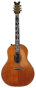 Fleetwood Mac Lindsey Buckingham “Mirage” Album Recording Session Used Custom Moller OV-6F Acoustic Guitar - Stage Used by Johnny Cash & Studio Used by Tom Petty, Neil Young & More (Buckingham LOA)