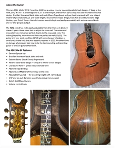 Fleetwood Mac Lindsey Buckingham “Mirage” Album Recording Session Used Custom Moller OV-6F Acoustic Guitar - Stage Used by Johnny Cash & Studio Used by Tom Petty, Neil Young & More (Buckingham LOA)