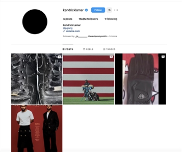 Kendrick Lamar Untitled Song Cover Art Nike Air Force 1 ‘82’ Low 'Black Black’ Shoes - Featured on Kendrick Lamar’s Instagram!