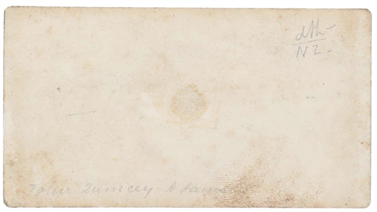 Abraham Lincoln 1/19/1865 Signed Calling Card with Send Him To His Mother Inscription to John Quincy Adams (PSA/DNA)