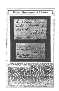 Abraham Lincoln 1/19/1865 Signed Calling Card with Send Him To His Mother Inscription to John Quincy Adams (PSA/DNA)