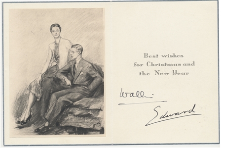 Edward VIII and Wallis Simpson’s Iconic Wedding 1937 Archive - Featuring Boxed Piece of Wedding Cake, Dried Pieces of Bridal Bouquet and Autographs