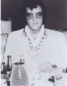 Elvis Presley Owned & Stage Worn Silver Native Turquoise Squash Blossom Necklace
