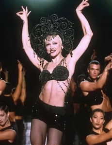 Madonna Owned & Stage Worn Black Fishnet Stocking - Worn Throughout “The Girlie Show” In 1993