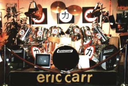 KISS Eric Carr Chikara Drumset Bass Drum Chikara Logo Original Artwork -- formerly owned by Eric Carr and The Caravello Family