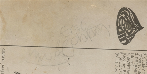 Cream Vintage Signed “Fresh Cream” Debut Album (JSA & REAL)