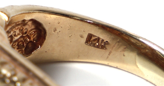 Elvis Presley Owned & Worn 14kt Gold Single Solitaire Diamond Ring