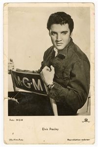 Elvis Presley Signed “MGM” Photograph Postcard (REAL)