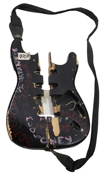 Nirvana Pat Smear Owned & Stage Played Guitar - Hand Painted & Played by Kurt Cobain - Smashed by Friend on Stage 11/15/1993 with Photographs! (RGU)