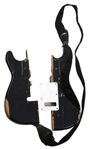 Nirvana Pat Smear Owned & Stage Played Guitar - Hand Painted & Played by Kurt Cobain - Smashed by Friend on Stage 11/15/1993 with Photographs! (RGU)