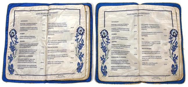 President George W. Bush Personally Used Menu From India