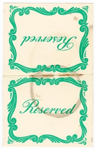 N.W.A. Eazy-E Signed “Reserved” Party Card (JSA)