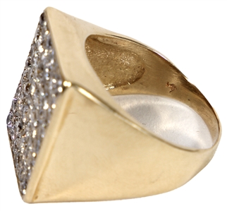 Elvis Presley Owned & Worn 14kt Gold Diamond Ring