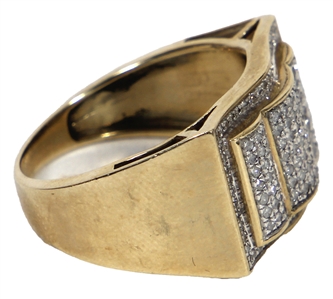 Elvis Presley Owned & Worn Gold Diamond Ring