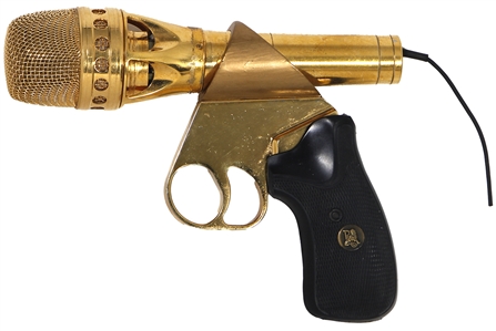 Prince Owned & Extensively Stage Used Iconic Golden Gun Microphone - Used During “Diamonds & Pearls” Tour in 1992 Through 2004 Musicology Tour