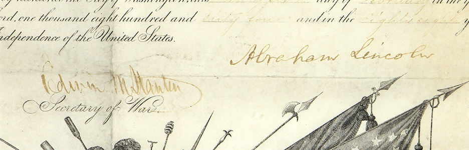 Abraham Lincoln Signed Military Appointment Document Dated July 25th, 1863 (JSA)