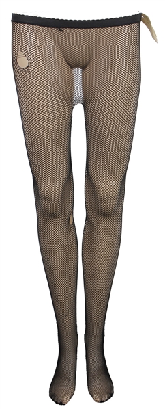 Madonna Owned & Stage Worn Black Fishnet Stocking - Worn Throughout “The Girlie Show” In 1993