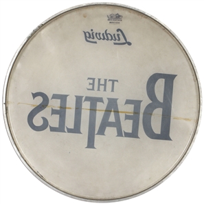 The Beatles Hand Painted “Beatles Drop T” Drumhead - Made for Ringo Starr Circa 1969 (RGU)