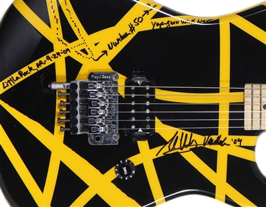 Eddie Van Halen 9/24/04 Stage Used & Hand Striped 2004 Charvel Bumblebee Guitar (EVH LOA)