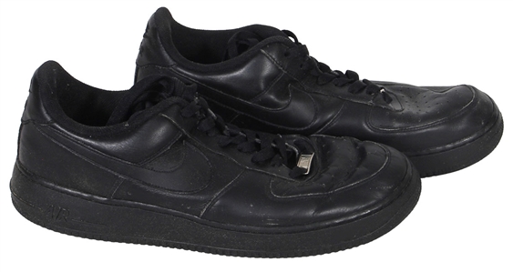 Kendrick Lamar Untitled Song Cover Art Nike Air Force 1 ‘82’ Low 'Black Black’ Shoes - Featured on Kendrick Lamar’s Instagram!