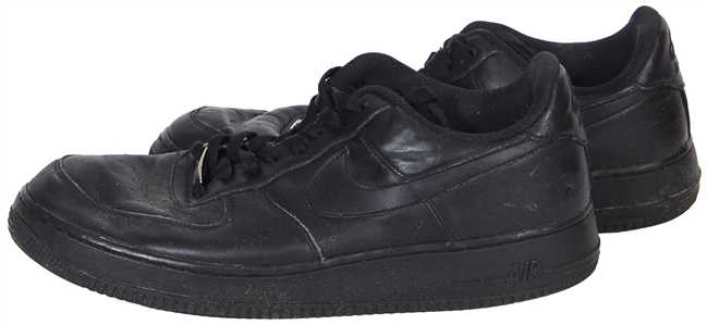 Kendrick Lamar Untitled Song Cover Art Nike Air Force 1 ‘82’ Low 'Black Black’ Shoes - Featured on Kendrick Lamar’s Instagram!