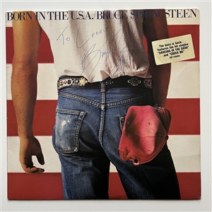 Bruce Springsteen Vintage Signed Born in the U.S.A Album (REAL)