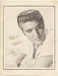 Elvis Presley Incredibly Rare Twice-Signed Souvenir Photo Album - Signed At 1956 Mississippi Alabama Fair Show (JSA & REAL)