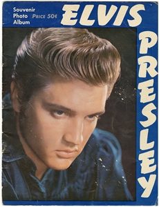 Elvis Presley Incredibly Rare Twice-Signed Souvenir Photo Album - Signed At 1956 Mississippi Alabama Fair Show (JSA & REAL)