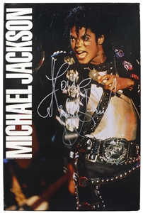 Michael Jackson Signed 1991 Poster With 2 Foot Autograph! 
